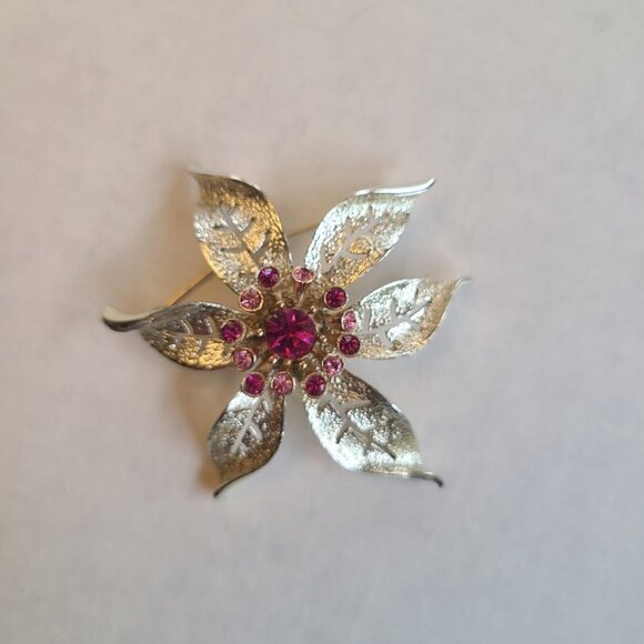 Vintage Beatrice Zacharie Black Rabbit Fur Hat Pink SarahcovCubic Broch Women S - Picture 8 of 10